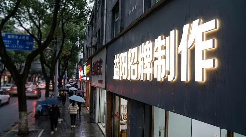 益阳门头招牌制作服务示意图