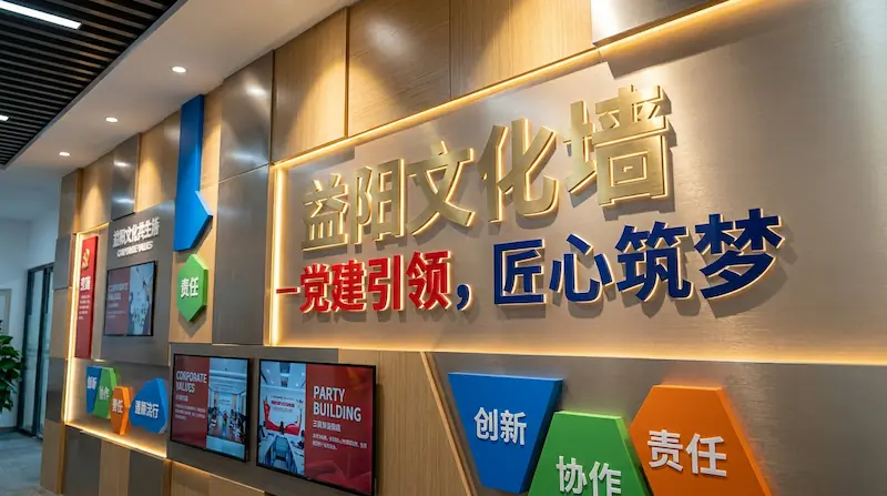 益阳文化墙设计制作服务示意图
